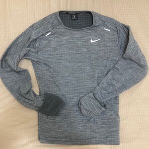 Nike Sphere Long-Sleeve Running Shirt; Built-in Gloves!